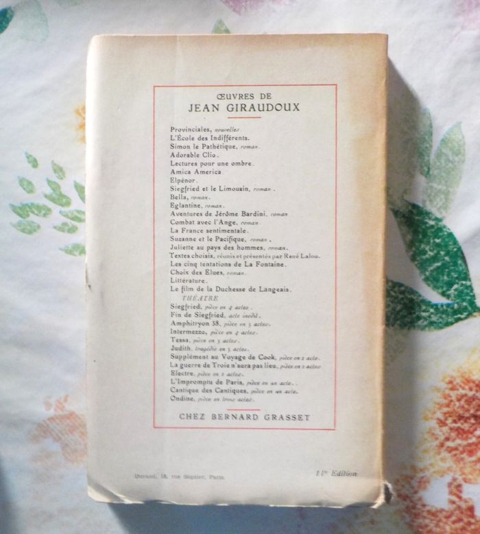 SODOME ET GOMORRHE de Jean GIRAUDOUX Ed. GRASSET 1943 - photo numéro 2