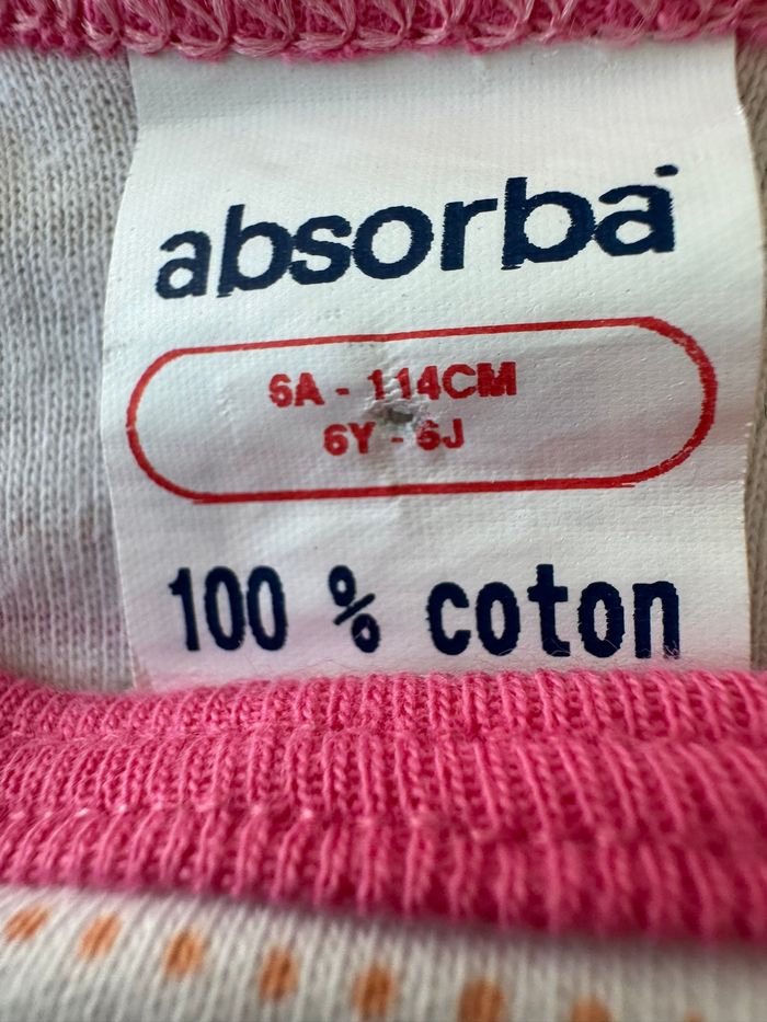 2 tops a bretelles blanc et rose 6 ans fille Absorba - photo numéro 3
