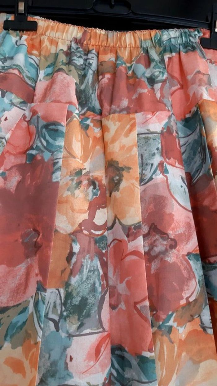 Jupe vintage imprimé floral - photo numéro 3