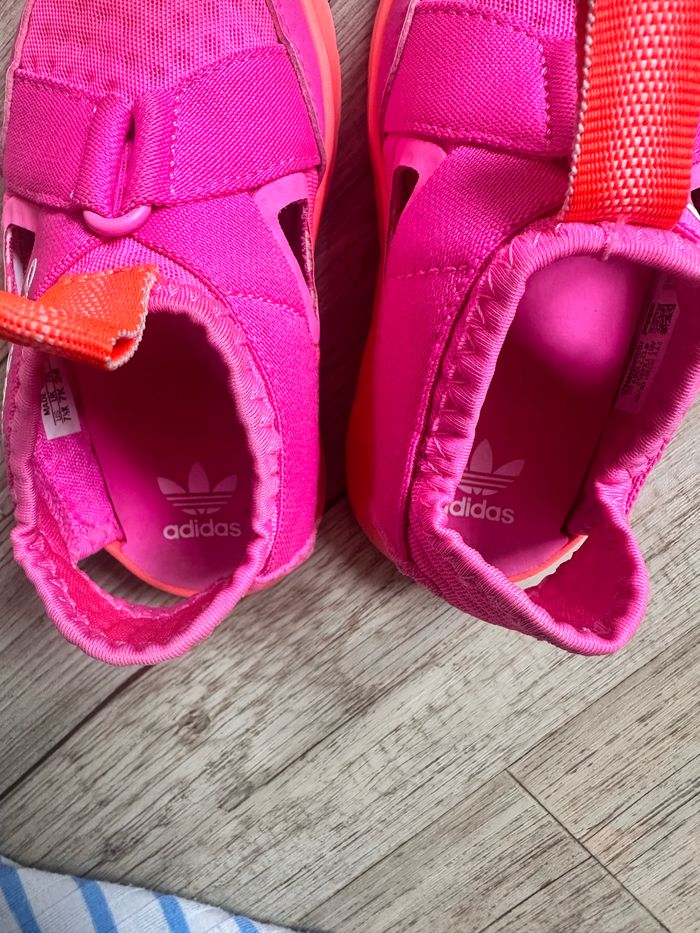 Sandales baskets adidas rose orange taille 24 - photo numéro 6