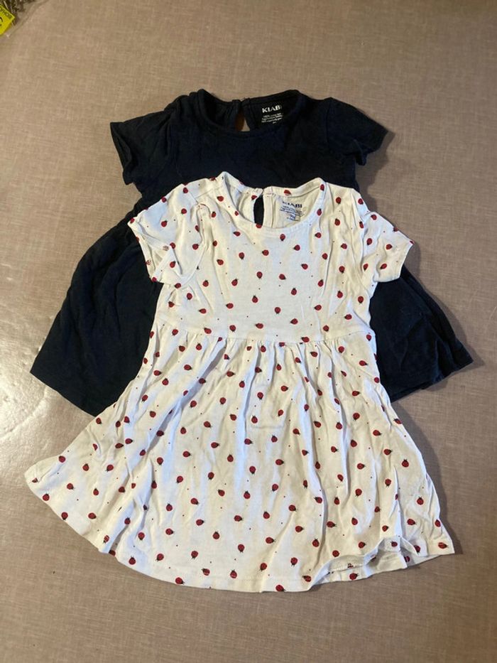 Lot 2 robes KIABI bébé 9 mois - coton bio