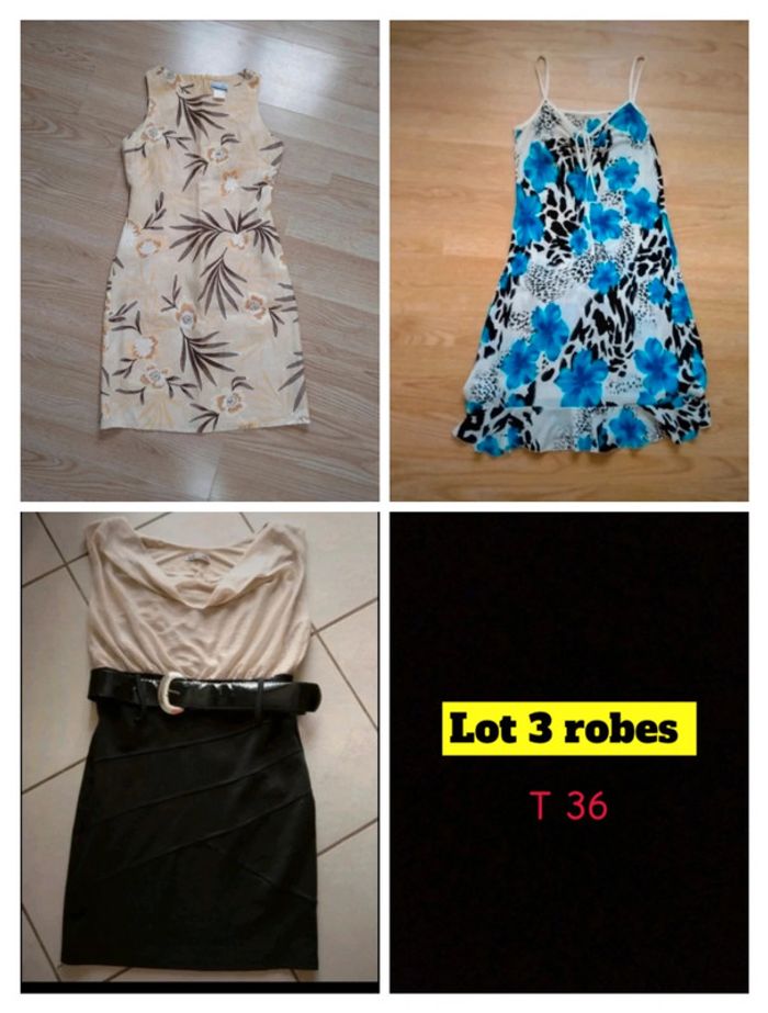 Lot de 3 Robes . Femme. Saison été.
taille 36
