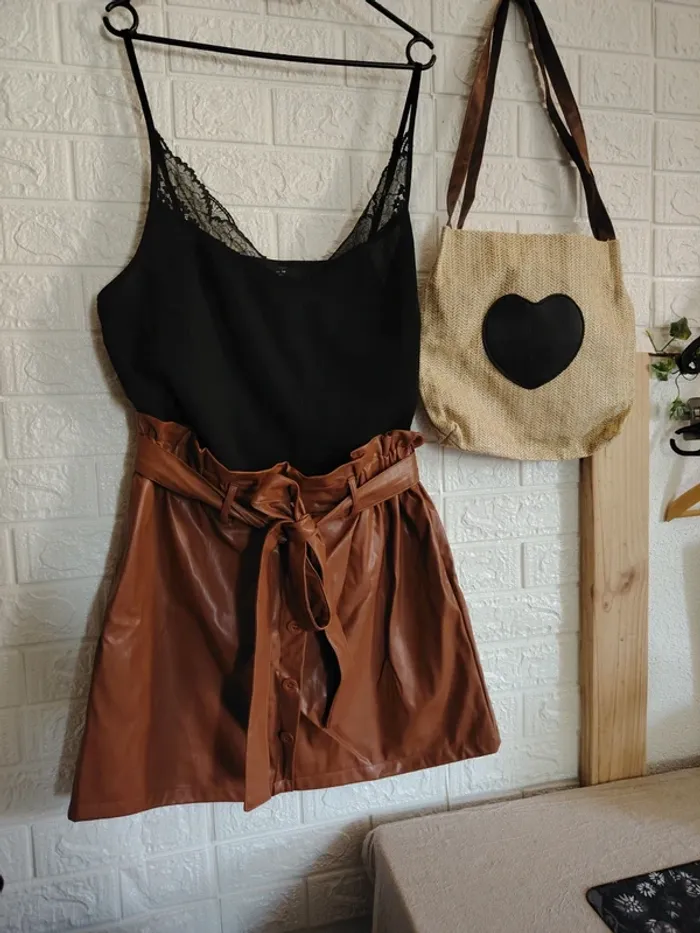 Ensemble 3 pièces marron et noir - photo numéro 3