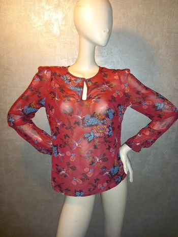 blouse bordeaux transparente atmosphere taille 38