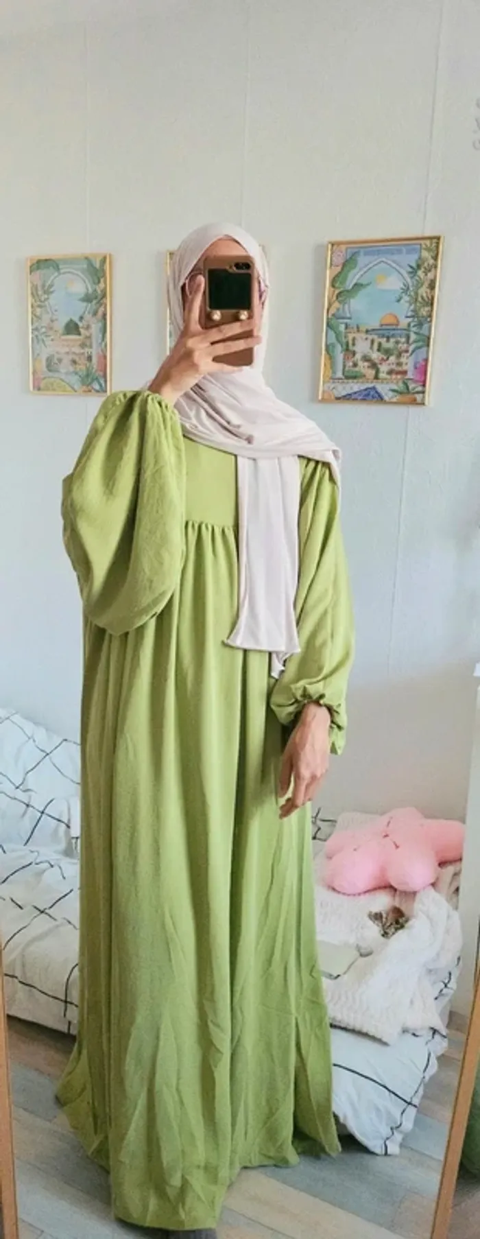 Robe verte pomme bouffante taille unique neuve - photo numéro 6