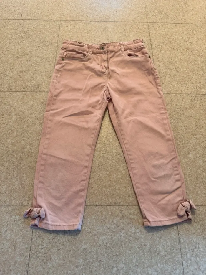 Pantalon court rose poudré fille