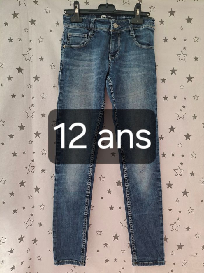 Jean bleu denim skinny 12 ans Levis
