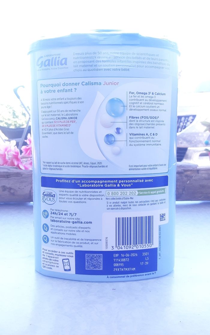 Lait gallia calisma junior 830grs - photo numéro 2