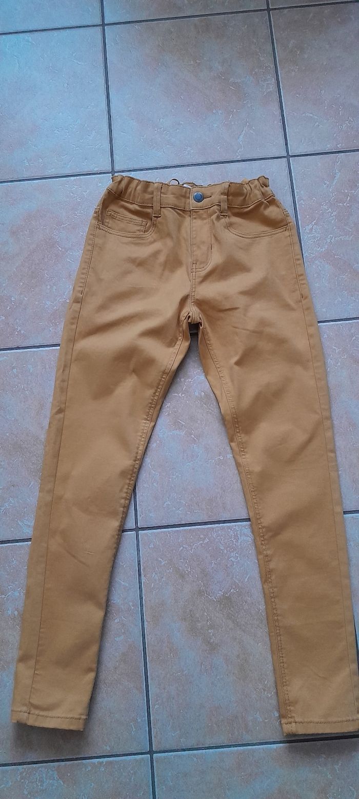 Jeans slim ocre 10 ans - photo numéro 2