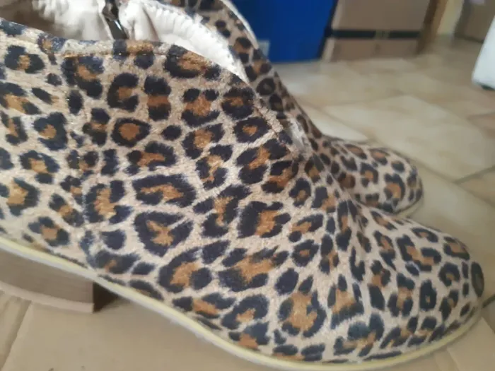 très belles bottines imprimé leopard pointure 38 - photo numéro 7