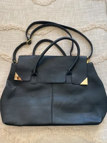 Grand sac noir et doré pieces