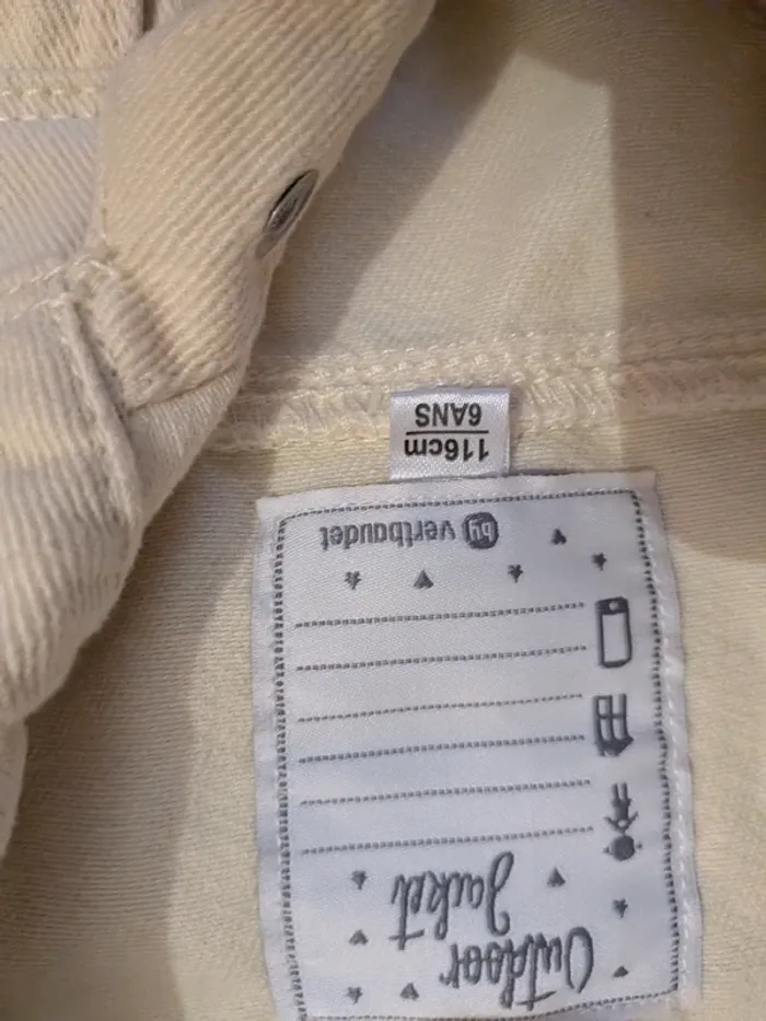 Veste en jean jaune pâle - photo numéro 4