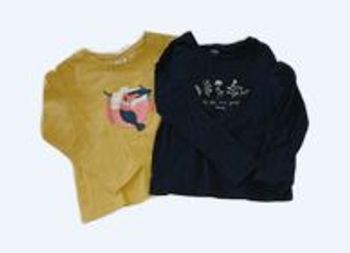 Lot 2 T Shirts fillette ML 5 ans