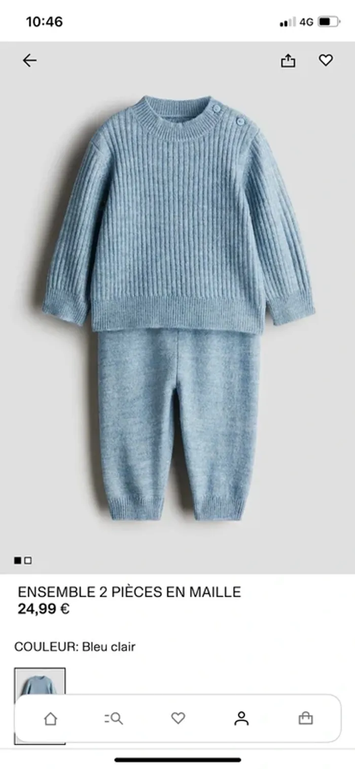 Ensemble maille H&M 104 4 ans neuf - photo numéro 4