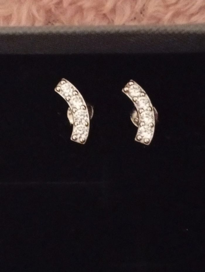 Boucles d'oreilles en argent demi lune🌙