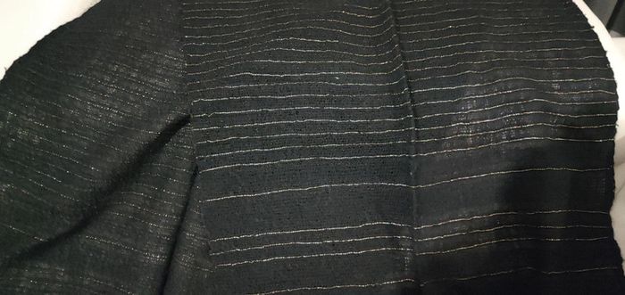 Étole fine noire rayée - photo numéro 2