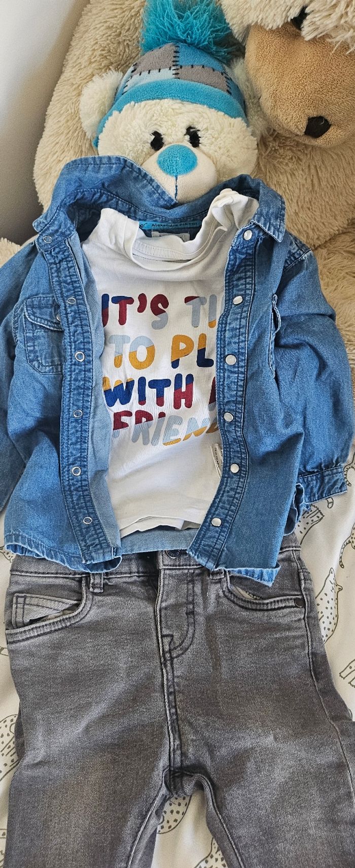Lot de 4 ensembles bébé garçon en 18 mois pour saison automne-hiver