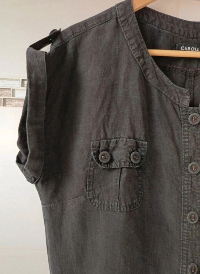Combishort Caroll t.40 100% lin noir - photo numéro 2