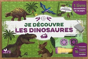 Je découvre les dinosaures - coffret avec lampe et kit excavation
