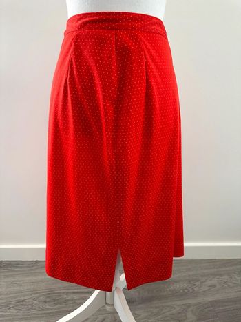 Jupe à pois polka dot rouge et blanche Vintage T40 L