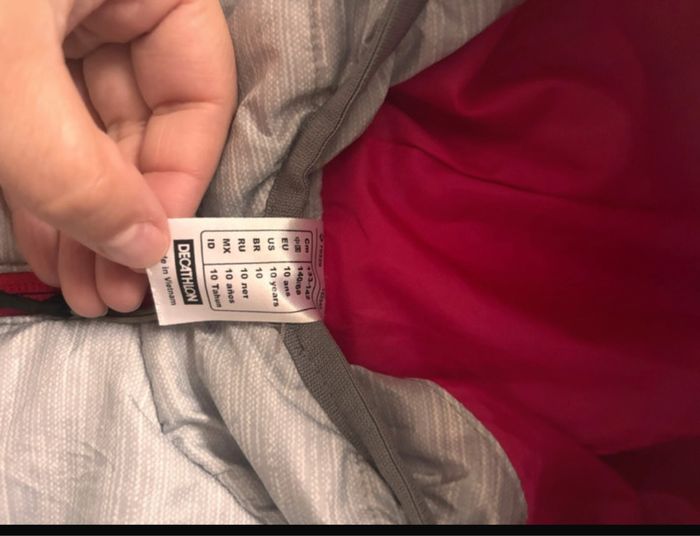 Doudoune sans manche gris argenté et rose quechua 10 ans - photo numéro 2