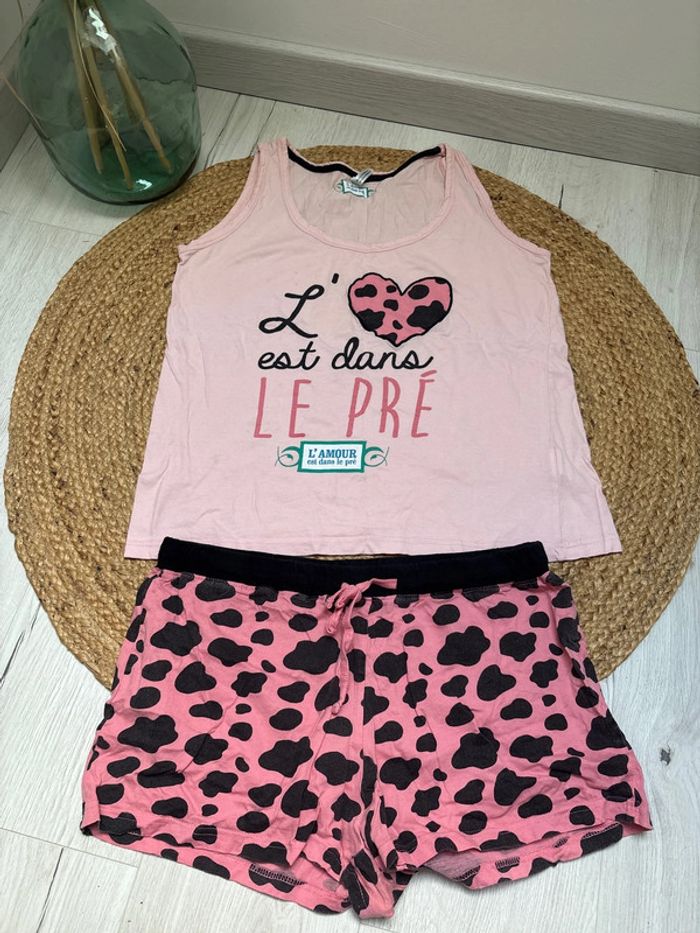 Pyjama short débardeur large