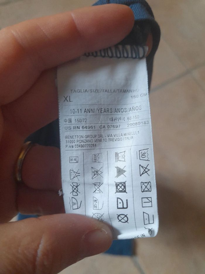 T-shirt manches longues benetton organic coton - photo numéro 4