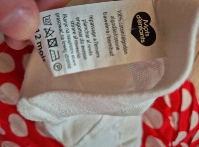 Robe rouge pois plissé et culotte cache couche - photo numéro 7