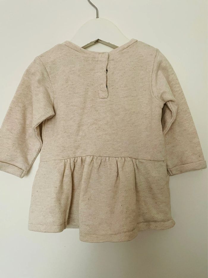 Robe crème beige dorée fille 6 mois - photo numéro 3