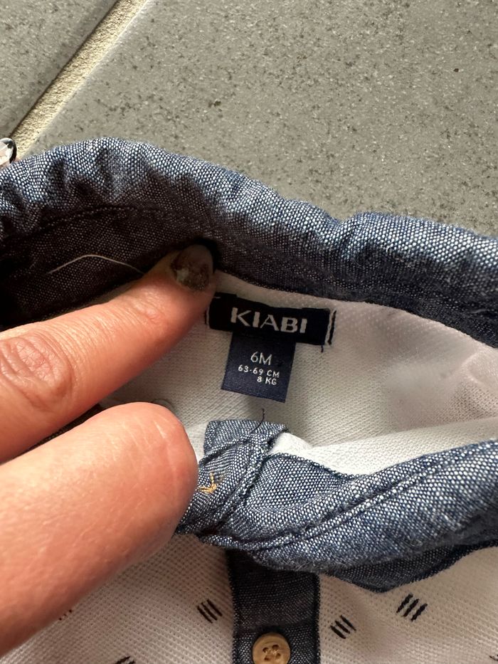 Polo blanc manches courtes Taille 6 mois - photo numéro 3