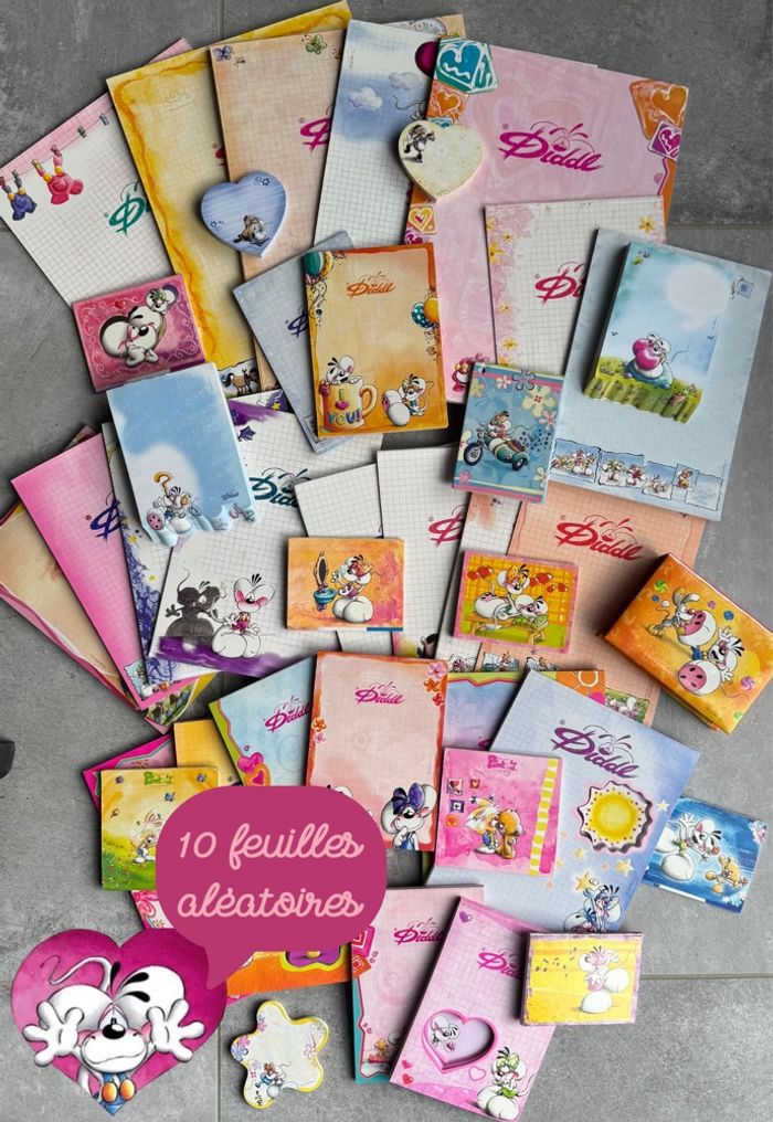 Lot de 10 feuilles Diddl