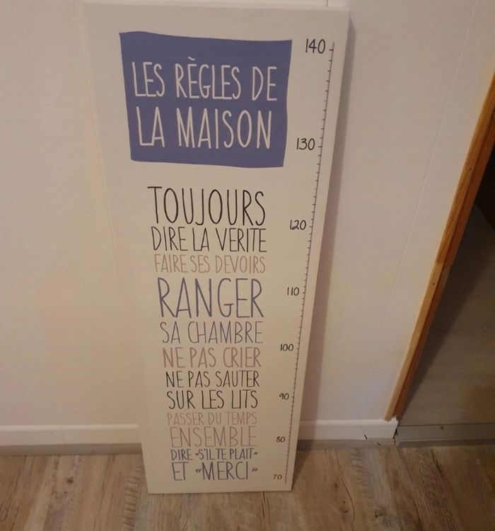 Tableau toise chambre enfant