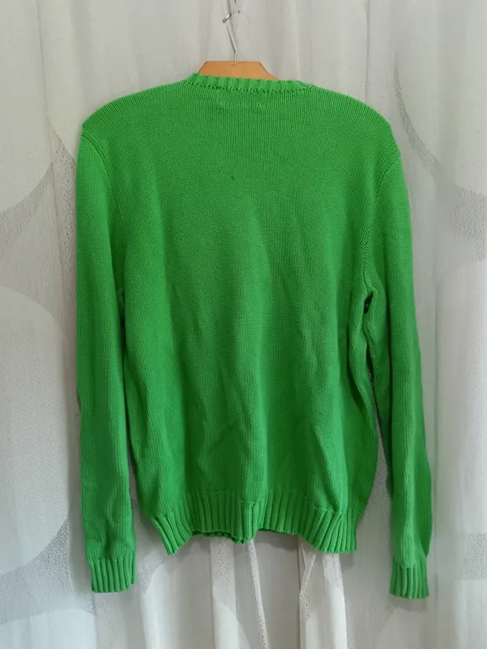 Ralph Lauren " Pull vintage tricot vert" taille L - photo numéro 3
