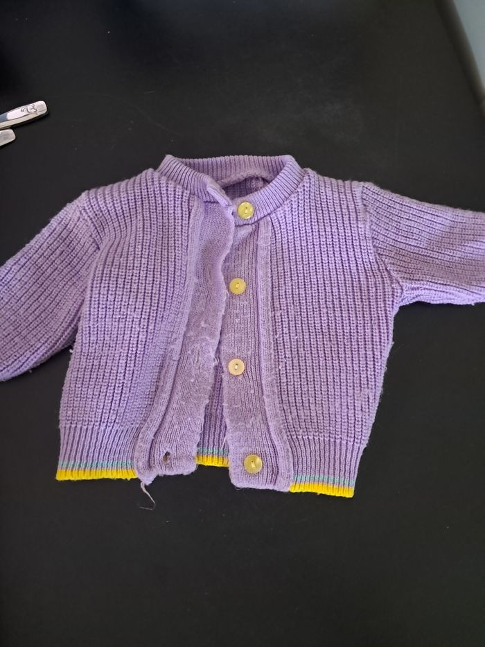 Gilet fait main laine 6 mois