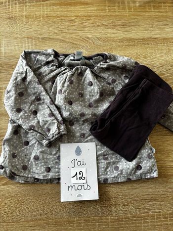 Ensemble blouse legging violet OBAIBI t.12m