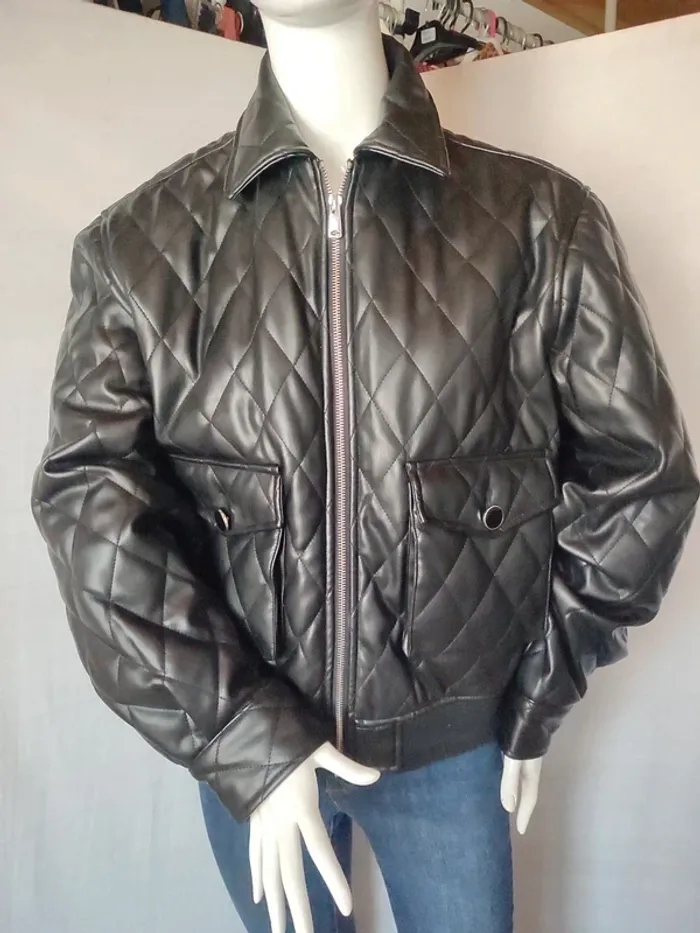 Blouson matelassé noir
