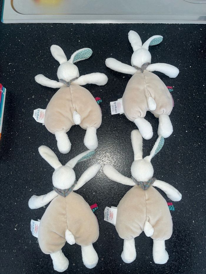 Lot 4 lapin moulin roty avec hochet grelot à l’intérieur - photo numéro 2