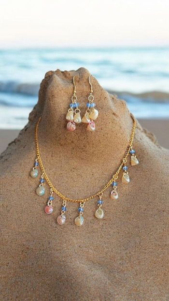 Ensemble bijoux, collier et boucles d'oreilles 