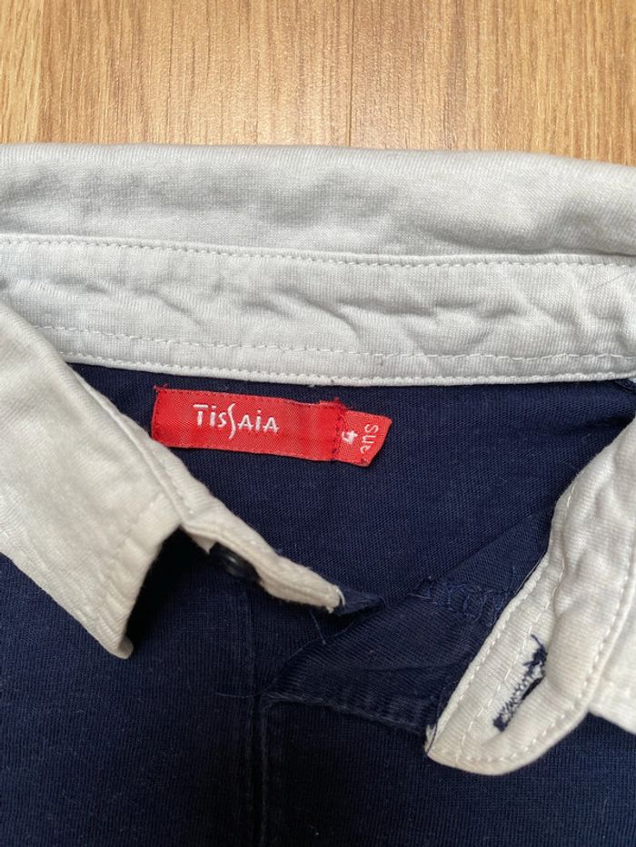 Polo Bleu marine avec col blanc - photo numéro 3