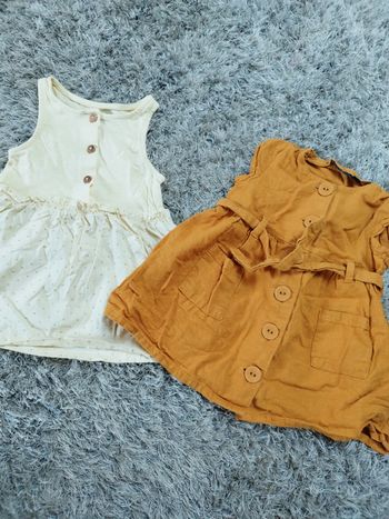 Lot de deux robes bébé fille 6 mois