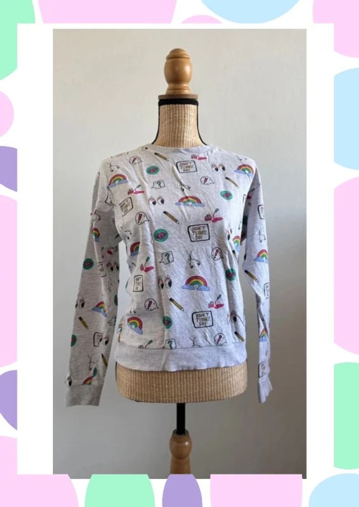 Sweat-shirt à motif taille S H&M