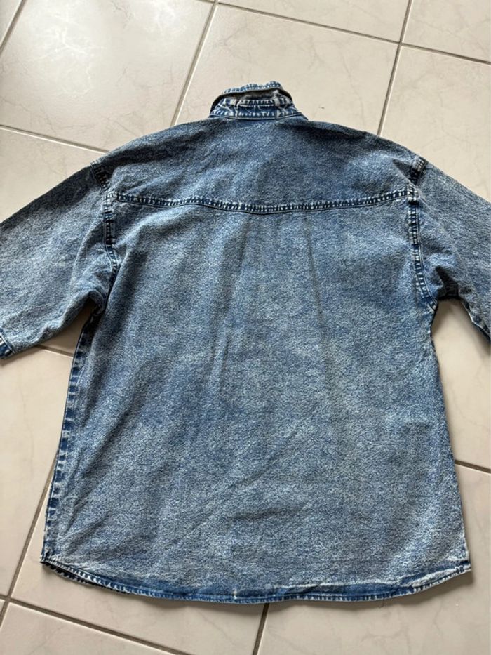 Chemise en jean denim délavé unisexe Maxyo fashion vintage taille M top état - photo numéro 9