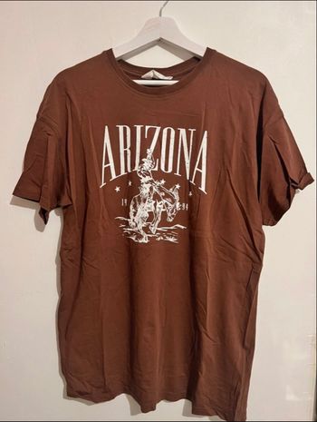 T-shirt long marron – Primark – Taille S