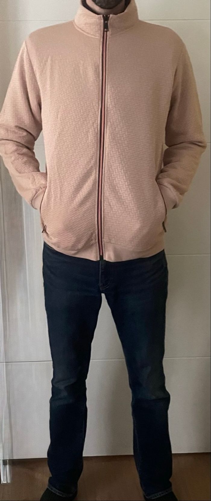 Veste style blouson homme beige taille L – Neuve jamais portée