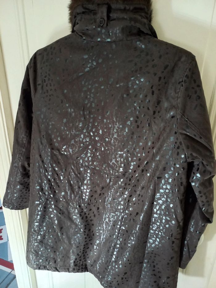 Veste femme Christine Laure – Effet texturé brillant & col fausse fourrure - photo numéro 2