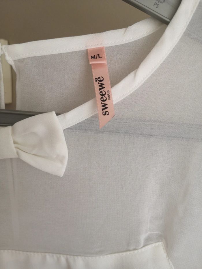 Tee shirt blanc taille M/L - photo numéro 3