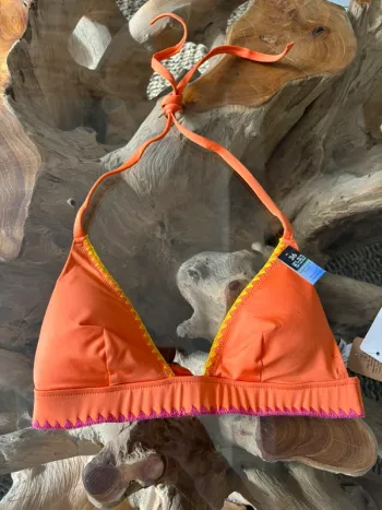 Haut de maillot de bain Etam orange triangle festival