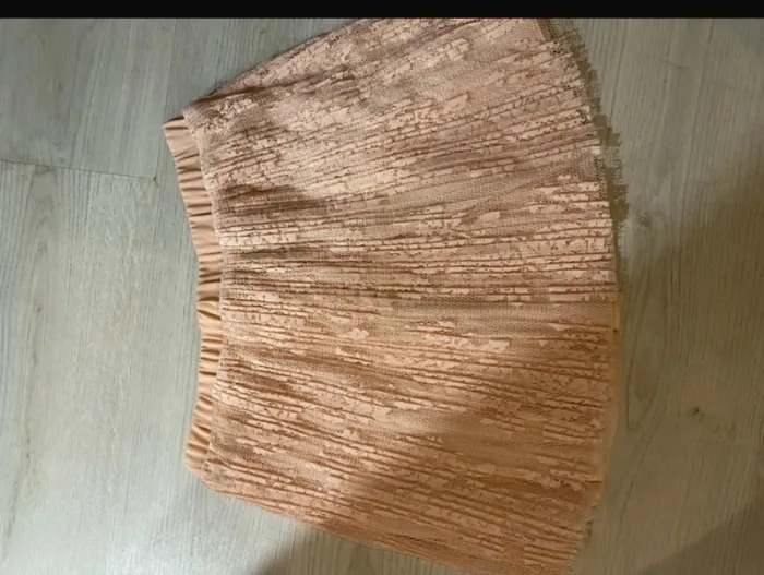 Jupe courte plissée rose poudré dentelle Jennyfer - Taille M (38/40) - photo numéro 3