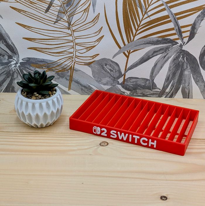 Nintendo Switch 2 Support 15 boitiers  (Rouge & Blanc) - photo numéro 2