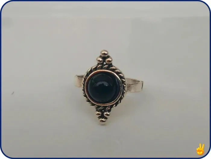 Bague argentée tendance en acier inoxydable